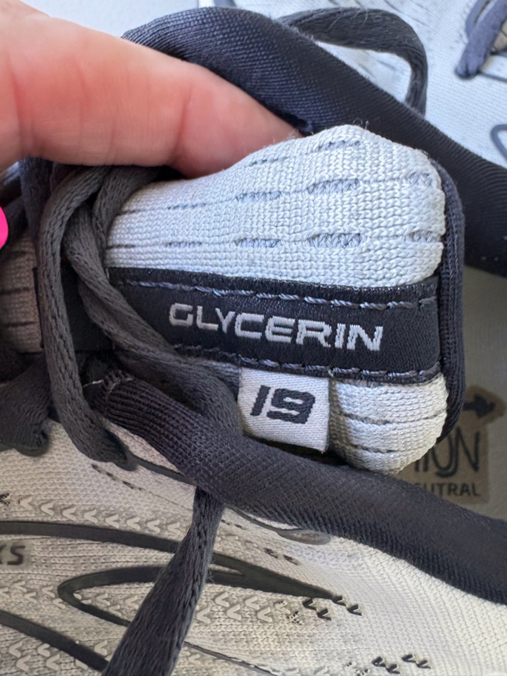 Brooks Glycerin 19 Size Women 9 Navy & Gray‎ Activewear Running Walking Comfort - Picture 12 of 13